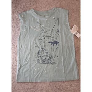 Disney Tinker Bell Vintage-Style Tank Top Slight Shoulder Padding Womens Small